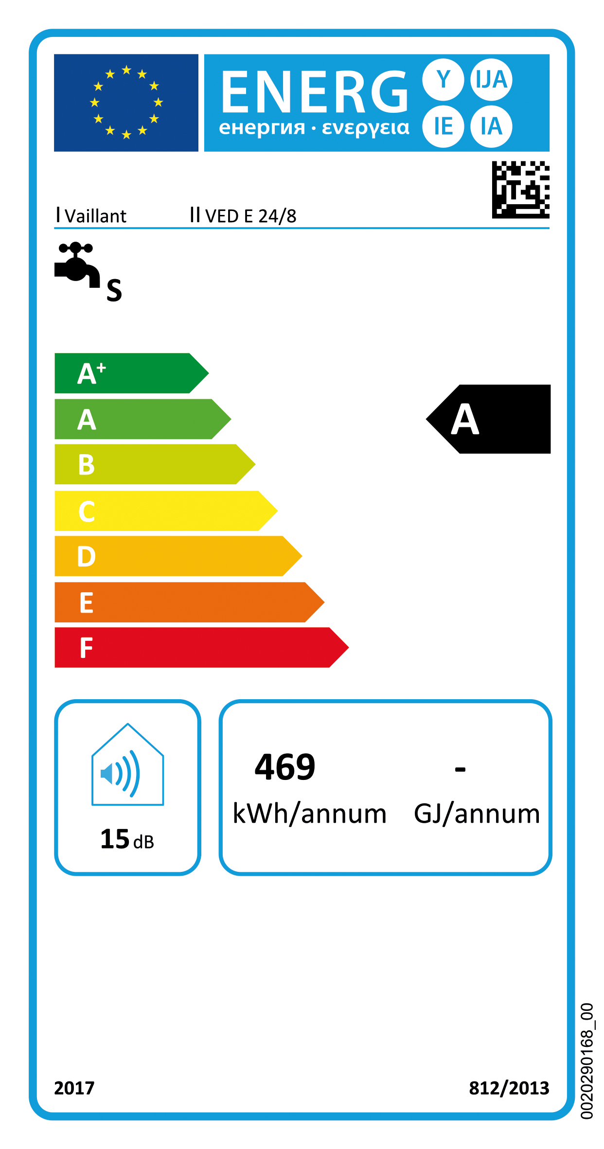 Durchlauferhitzer elektr 24kW man A Übertisch/Untertisch