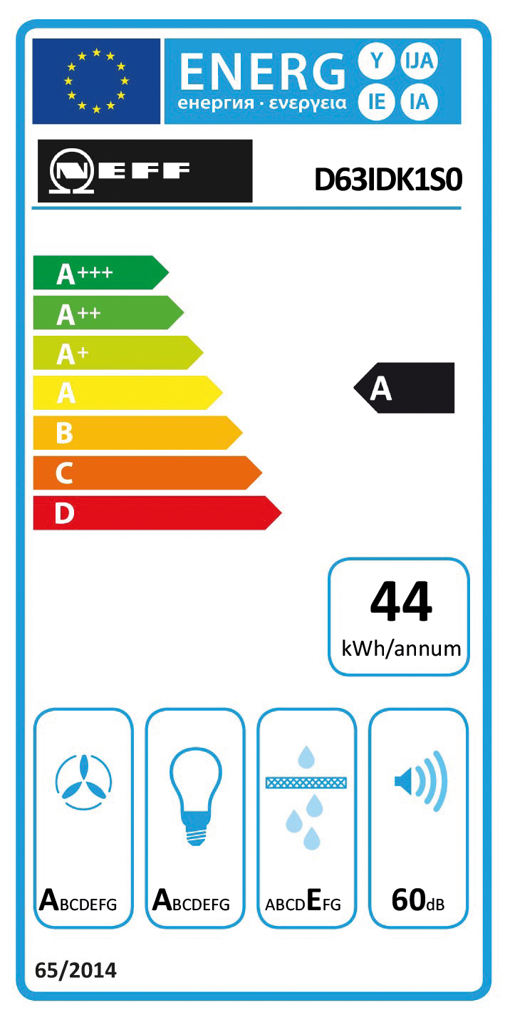 Wandesse 590mm sw A 60dB 430cbm/h Ø150mm LED 4st Uml T325mm