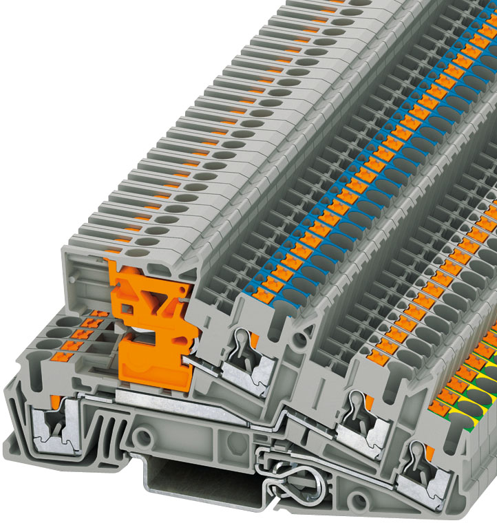 Installationsklemme 24A 0,14-4qmm 3pot gr Mit N-Trennschlitten APL_erf.