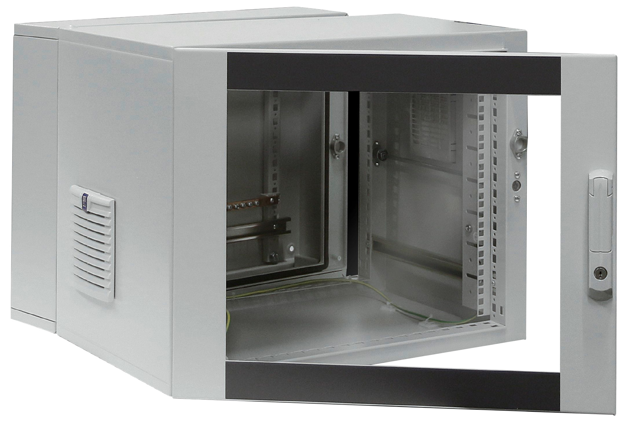 Netzwerkschrank ST 9HE B600xH478xT573mm IP54 vo pulverbesch m.Festrahm RAL7035