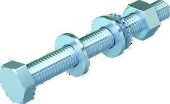 Sechskantschraube SKS-Serie M12x100mm SKT-Schr m.Mutter Mit Unterlegscheibe