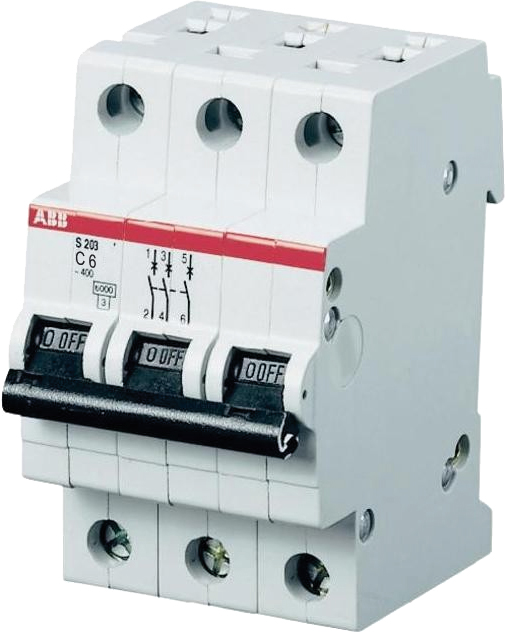 Leitungsschutzschalter AC C 6A 3p 400V 3TE 50Hz Zusatzeinrichtungen möglich