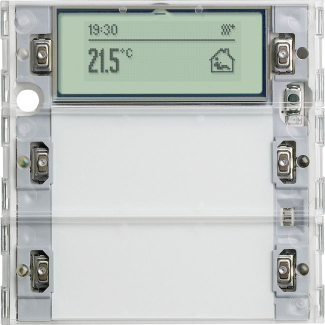 Tastsensor KNX System 55 UP neutral 2f 2pkt m.Display Mit Raumthermostat