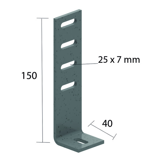 Abstandsbügel 35x110mm Wandbefestigung verz. TF