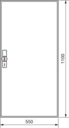 Zählergehäuse AP IP44 Stahlbl ET205mm 550x1100x205mm