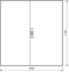 Zählergehäuse AP IP44 Stahlbl ET205mm 1050x1100x205mm