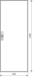 Zählergehäuse AP IP44 Stahlbl ET205mm 550x1400x205mm