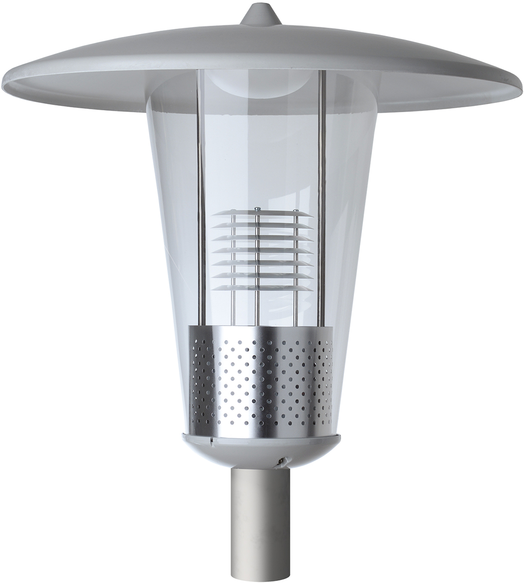 LED-Aufsetzleuchte 26 76mm 4000K 3030lm gr EVG 1LED Alu Kst_tr IP54 II