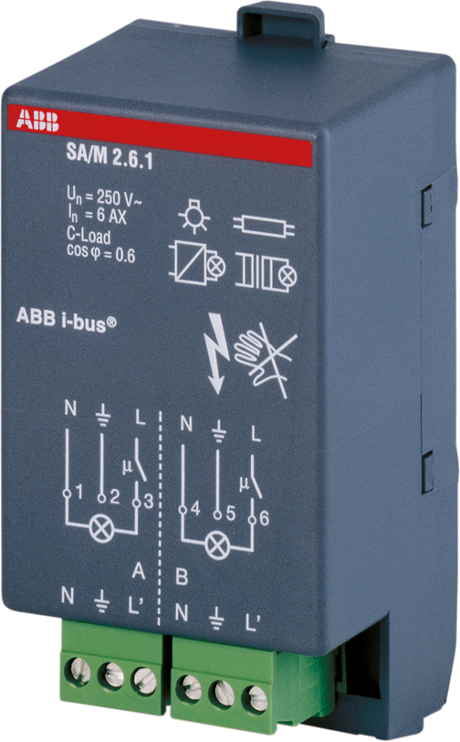 Schaltaktor KNX C-Last Einb 2Ausg 16A 3680W 230V
