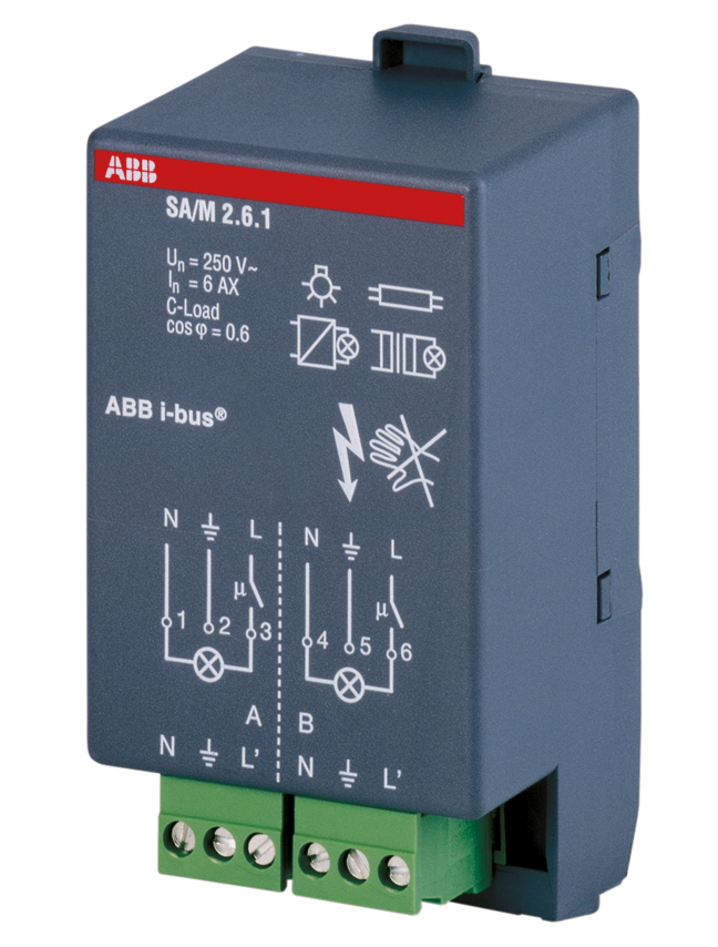 Schaltaktor KNX C-Last Einb 2Ausg 16A 3680W 230V