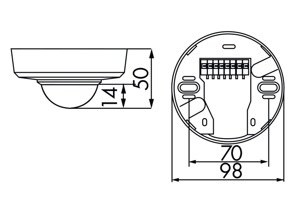 Präsenzmelder AP 360° 110-240V rws glz IP20