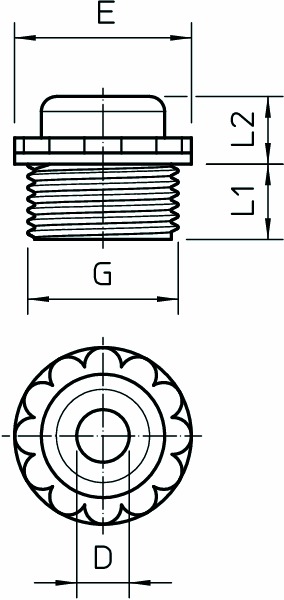 Kabeleinsteckstutzen IP54 Ø21mm 7mm lgr hfr offen