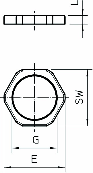 Gegenmutter M12 PS unbeh hfr lgr schlagf