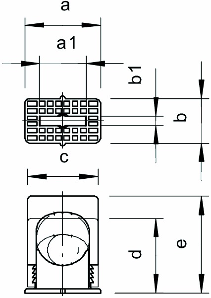 Abstandsschelle 1f Ø16mm geschl Kst hfr