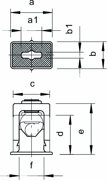 Abstandsschelle 1f Greif Ø16mm geschl Kst hfr