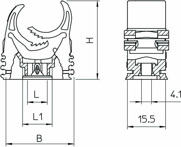 Rohrschelle Ø18,5-22,5mm Multi-Quick Kst anreihb Schraubl gr