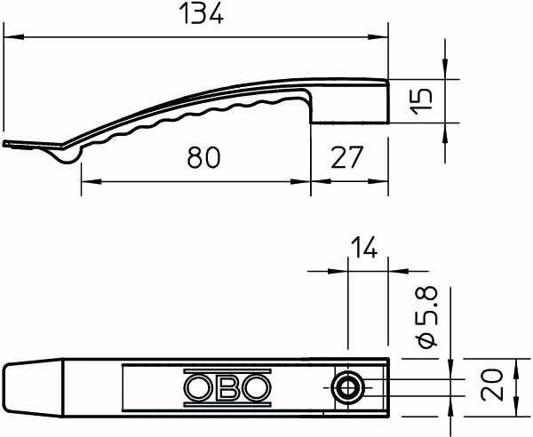 Kabelbügel eins 8xNYM3x1,5mm 134mm Kst