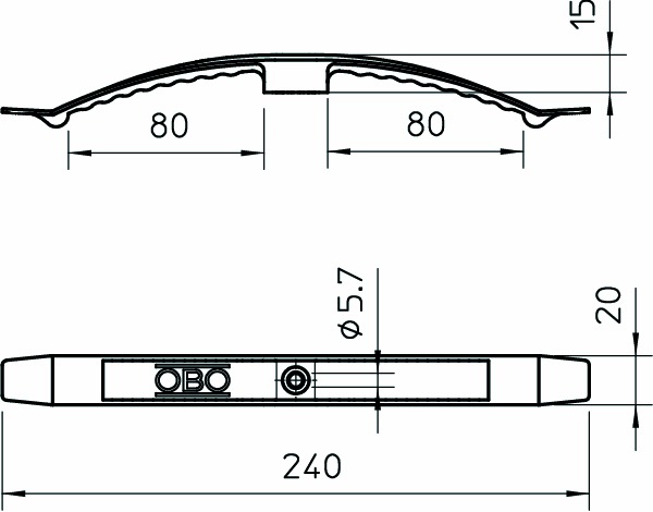 Kabelbügel zweis 16xNYM3x1,5mm 240mm Kst