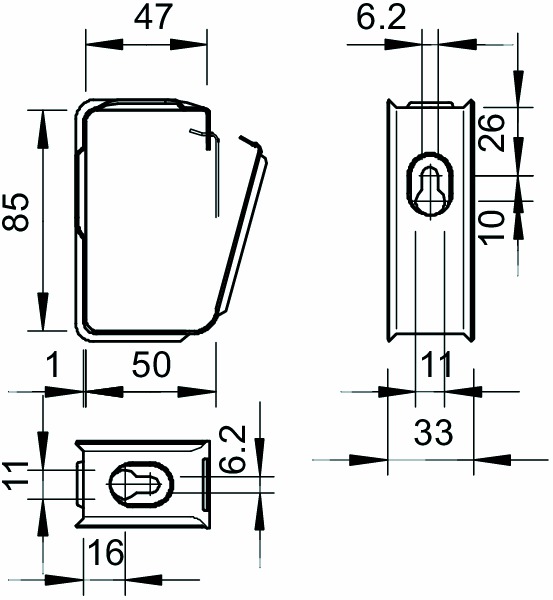 Sammelhalterung ST hfr GRIP 30xNYM3x1.5 f.Funktionserh