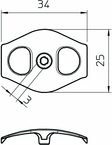 Nagelschelle Dpl.Schelle Kst transp Doppelschelle