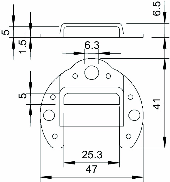 Leitungsauslass Stegltg m.Dübel 1f 25,3x5mm