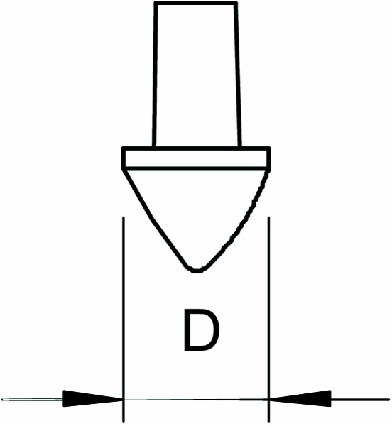 Schlagspitze Ø20mm Guss unbeh