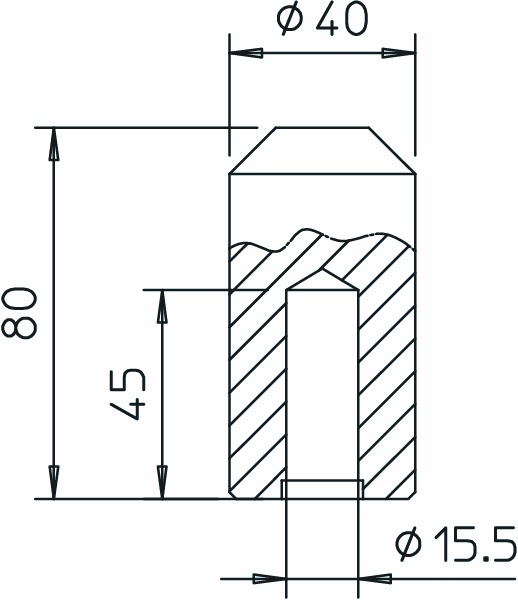 Schlagkopf Ø25mm ST unbeh