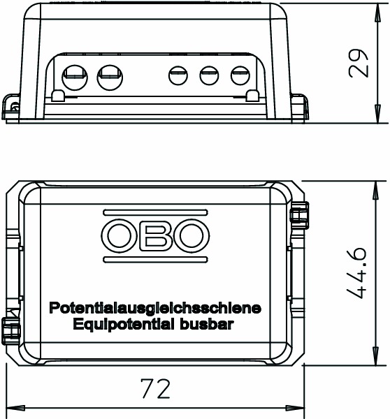 Potentialausgleichschiene Ms m.Haube Ms Aufb_fix