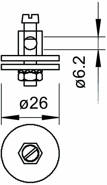 Erdanschlussklemme Ms Erdungslaschen 0-16qmm vernick