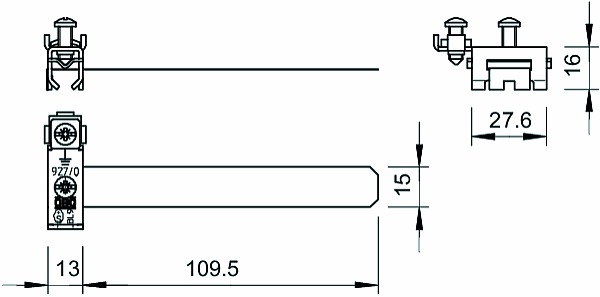 Erdungsrohrschelle Ms 8-22mm vernick 2f 2,5-10qmm