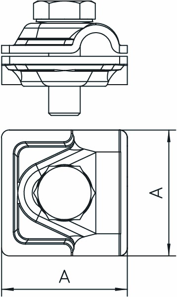 Mehrzweckklemme V2A unbeh SKT-Schr Edelstahl (V2A) Ø8-10mm