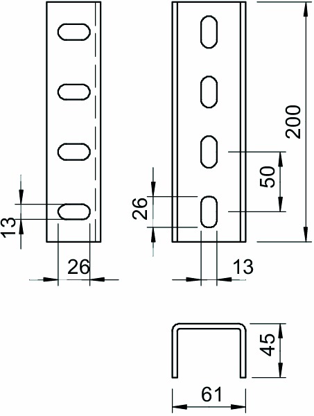 Innenverbinder US 7-Serie U-Profil ST Mit Schraubzubehör