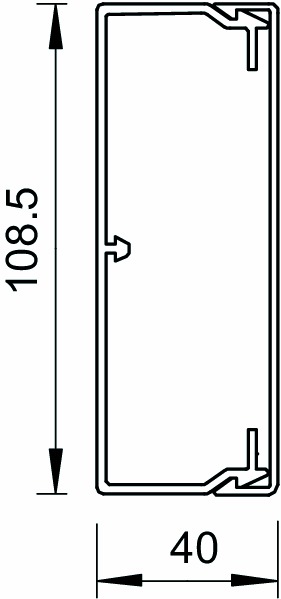 Leitungsführungskanal Kst 40x110x2000mm ws unbeh LF-K RAL9001