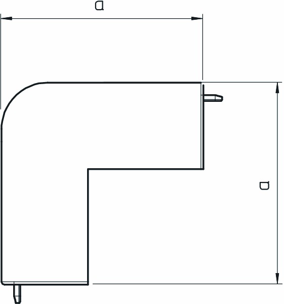 Außeneck LF-K 40x90mm 90° stgr RAL7030 HFT Kst