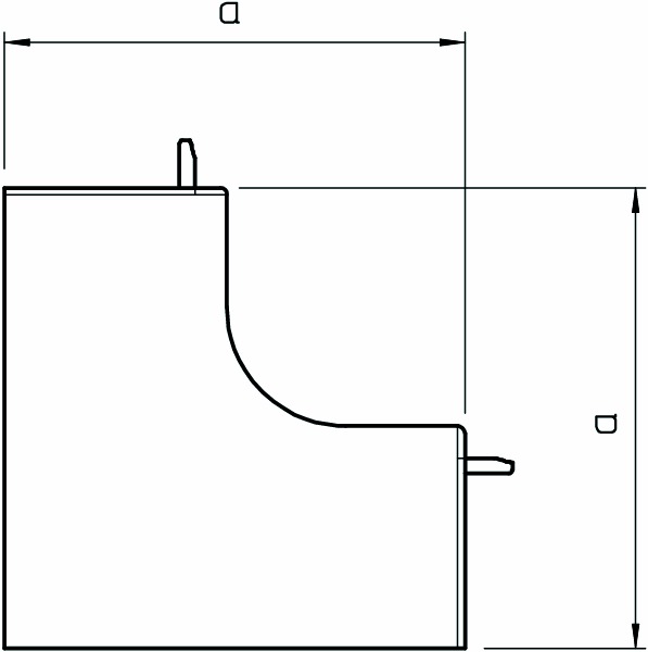 Inneneck LF-K 40x90mm stgr RAL7030 HFT unbeh Kst