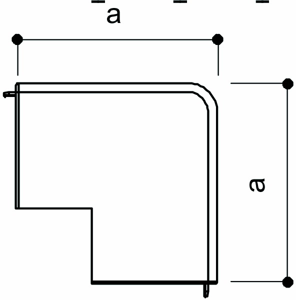 Außeneck LF-K 40x60mm 90° stgr RAL7030 HFT Kst