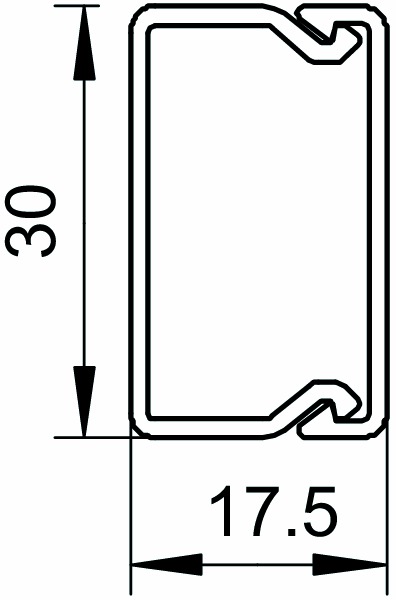 Leitungsführungskanal Kst 15x30x2000mm stgr unbeh LF-K RAL7030