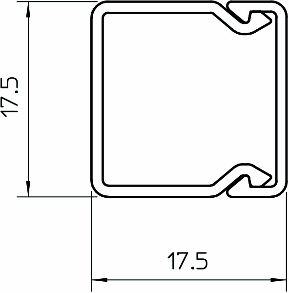 Leitungsführungskanal Kst 20x20x2000mm lgr unbeh LF-K RAL7035