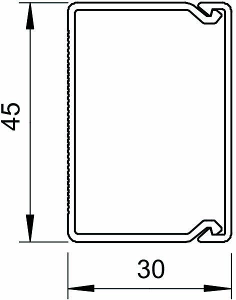 Leitungsführungskanal Kst 30x45x2000mm lgr unbeh LF-K RAL7035