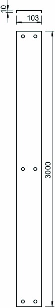 Deckel Drehriegel 103x3000mm f.Kabelrinne