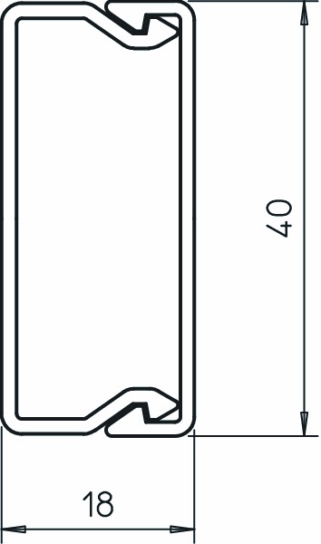 Leitungsführungskanal Kst 15x40x2000mm rws unbeh LF-K RAL9010