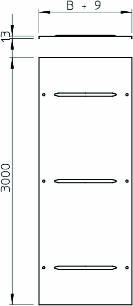 Deckel Drehriegel 200x3000mm f.Kabelrinne Geeignet für Kabelleiter