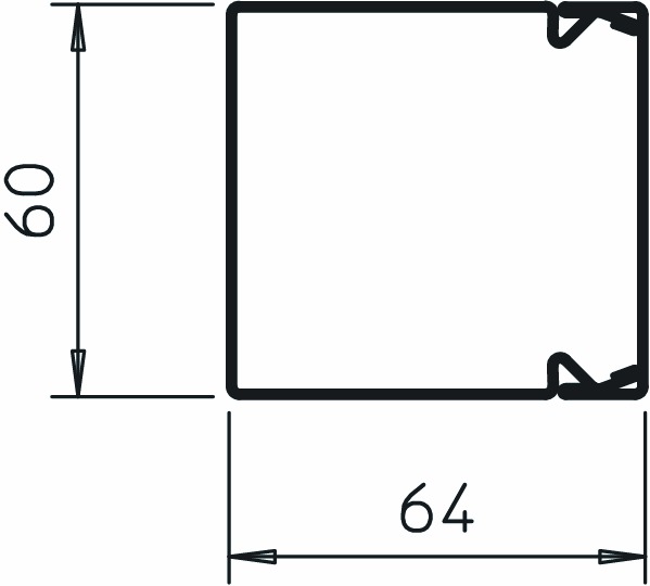 Leitungsführungskanal ST 64x60x2000mm vz LF-K