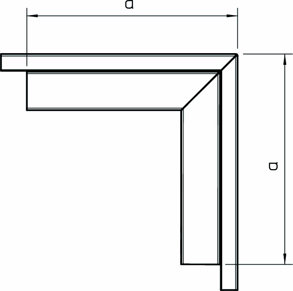 Außeneck LF-K 40x60mm 90° rws UT/OT ST