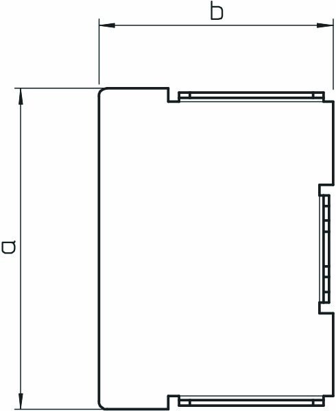 Endstück LF-K 40x40mm li/re ST rws RAL9010 vz