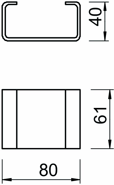 Distanzstück 61x80x40mm