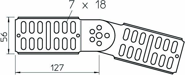 Gelenkverbinder ST Schraubverb 254mm Kabelrinne f.Kabelrinne f.Funktionserh