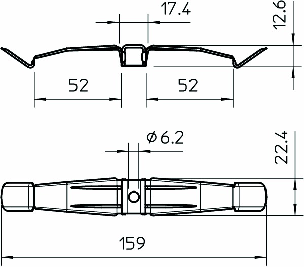 Kabelbügel zweis 10xNYM3x1,5mm 159mm VA