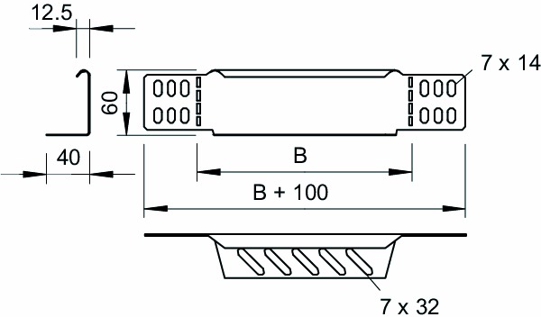 Endabschlussblech 60x100mm