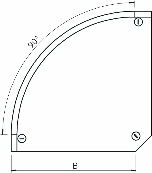 Deckel Bogen vz Drehriegel B100mm f.Kabelrinne Geeignet für Kabelleiter